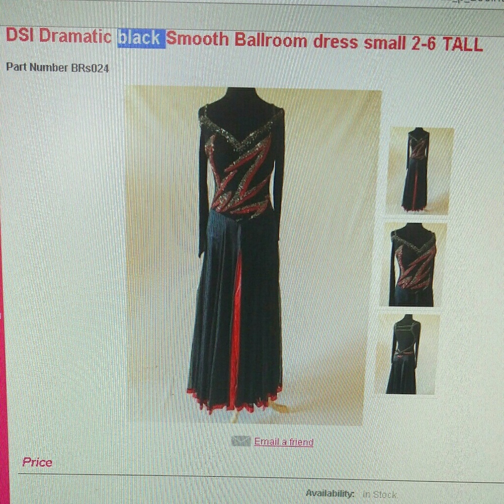 DSI London smooth gown with Hematite Swarovski crystal Ballroom Dance Gown